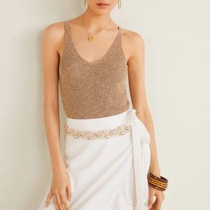 Tan knit tank